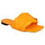 Bottega Veneta Mujer Lido Sandalia plana en piel de cordero naranja Cuero  ref.630243