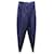 Alexander McQueen Pleated Crepe Tapered Pants in Navy Blue Wool  ref.630255