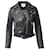 Maje Jacke im Biker-Stil aus schwarzem Leder  ref.630267