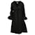 Lanvin Ausgestellte lange Jacke aus schwarzer Seide  ref.630271