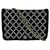 Wallet On Chain Chanel - Mestieri d'arte 2017 Portafoglio a tracolla in velluto nero e perle con catena  ref.630289
