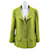 Chanel - 90s Blazer con cappotto sportivo in lana bouclé verde lime  ref.630296