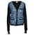Moncler Knit Sleeve Quilted Down Panel Cardigan Jacket aus marineblauem Polyamid Nylon  ref.630348