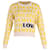 Maglione lavorato a maglia Maje With Love in acrilico bianco e giallo  ref.630368