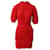 Maje Roxia Crepe Ruched Mini Dress in Red Viscose Cellulose fibre  ref.630425