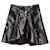 Maje Ruffle Skirt in Black Leather   ref.630432