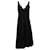 Theory Ärmelloses Kleid mit V-Ausschnitt in schwarzem Triacetat Synthetisch  ref.630433