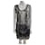 Anna Sui mini vestido de tule e paetês, Tamanho generoso Preto Metálico Seda Metal  ref.630664