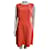 Diane Von Furstenberg DvF Carrie Long sleeveless shift dress Orange Coral Viscose  ref.630668