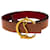 Christian Louboutin Logo Belt Antic Gold 35 CALF Brown Leather  ref.630692