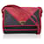 Yves Saint Laurent Borsa a tracolla in tela di vinile testurizzata rossa grigia Grigio  ref.630721