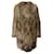Maje Long Coat Dress in Brown Rabbit Fur  ref.630906