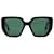 Gucci Gafas de Sol en Acetato Negro/Verde  ref.630910