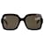 Gucci Óculos de sol em acetato preto/verde/marrom Multicor  ref.630930