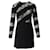 Sandro Paris Kleid mit Spitzenausschnitt aus schwarzem Polyester  ref.630941