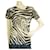 Dolce & Gabbana Intimo D&G Black % White Zebra Sheer Short Sleeve Top Cotton  ref.630962