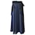 Jupe longue portefeuille Diane Von Furstenberg en triacétate bleu marine Synthétique  ref.630967