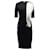 Autre Marque Antonio Berardi Contrast Ruffle Sheath Dress in Black Acetate Cellulose fibre  ref.631073