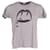 Saint Laurent Kurzarm-T-Shirt mit Blutglanz-Print aus grauer Baumwolle  ref.631080