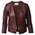 Sandro Paris Zipper Trim Jacket in Burgundy Leather  Dark red  ref.631120
