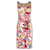 Dolce & Gabbana Robe moulante à imprimé floral en coton multicolore  ref.631147