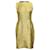 Oscar De La Renta Vestido sem mangas em viscose ouro metálico Dourado Fibra de celulose  ref.631183
