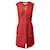 Diane von Furstenberg Robe fourreau cloutée zippée en coton rouge  ref.631198