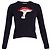 Alexa Chung Fun Guy Intarsienpullover aus marineblauer Wolle