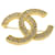 CHANEL COCO Mark Brooch Metal stone Gold CC Auth ar7439 Golden  ref.631458