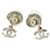 * Chanel earrings CHANEL camellia motif rose/red champagne gold Silver hardware Metal  ref.631511