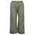 Jacquemus Khaki Wide Leg Pants Green Cotton  ref.631597