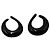 Baccarat Les Boucles schwarze Kristallohrringe