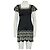Catherine Malandrino Abito blu navy con ricamo bianco - vista 2