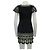 Catherine Malandrino Abito blu navy con ricamo bianco - vista 3