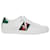 Gucci Tênis Ace bordado branco Couro  ref.632050
