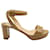 Christian Louboutin Block Heel Sandals in Nude Patent Leather Flesh  ref.632299