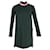 Burberry Long Sleeve Short Dress in Dark Green Silk  ref.632311