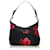 Prada Handbags Black Red Leather Nylon Cloth  ref.632334