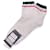 Gucci White Cotton Blend Socks with Stripes and GG Logo Size L  ref.632351