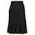Prada Fishtail Knee Length Skirt in Black Cotton  ref.632353