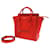 Luggage Céline Satchel de cuero con asa de equipaje Celine Red Nano Roja Becerro  ref.632379