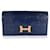 Hermès Hermes Bleu Saphir & Bleu Paon Shiny Alligator Constance Portefeuille Ghw  ref.632572