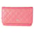 Chanel Pink Quilted Caviar Wallet On Chain Leather  ref.632576