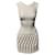 Alaïa Alaia Origami Pleated Dress in White Viscose Cellulose fibre  ref.632605