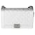 Boy Chanel Silver Metallic Perforierte große Jungentasche aus Lammleder Grau  ref.632685