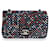 Chanel Multicolore Paillettes Denim Mini Sac à Rabat Classique Rectangulaire Jean  ref.632721