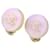 Chanel Boucles d'oreilles Plastique Rose  ref.632810