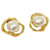 CHANEL Pearl Earring Gold CC Auth ar7353 Golden Metal  ref.632894