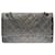 Splendid Chanel handbag 2.55 Classic lined flap in metallic silver quilted leather, ruthenium metal trim Silvery  ref.633062