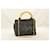 Bolsa de mão com corrente FENDI couro 2maneira Black Auth am2376S Preto  ref.633396